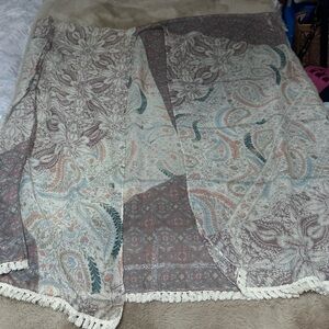 Do Everything in Love Paisley Kimono with Fringe One Size